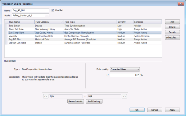 Validation Engine Properties